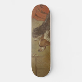 Hund och bojkollie (två Hundar) (djur) Mini Skateboard Bräda 18,5 Cm