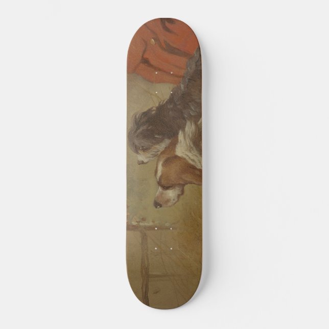 Hund och bojkollie (två Hundar) (djur) Mini Skateboard Bräda 18,5 Cm (Framsida)