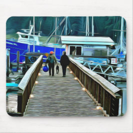 Hund och Boot Life på Lopez-öarna Mouse Pad Musmatta