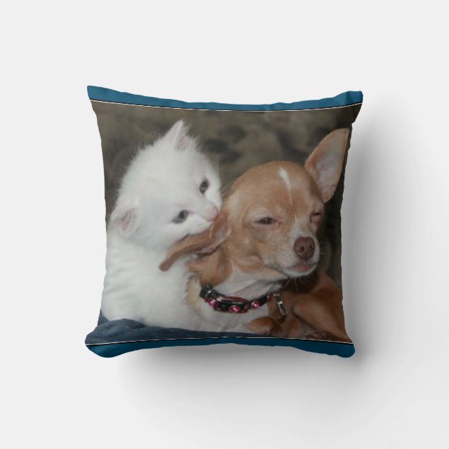 hund OCH CAT DEKORATIV KUDDE. Kudde (Framsida)