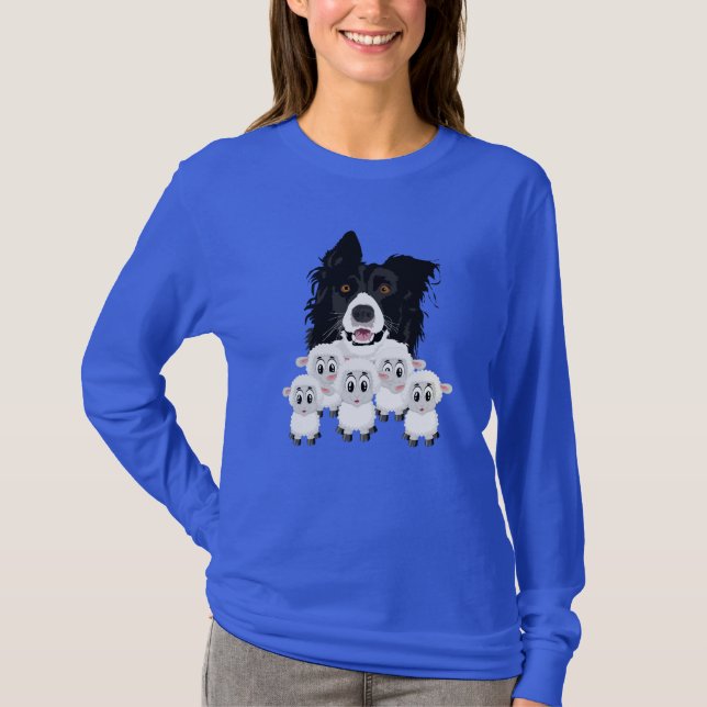 Hund och får av Samlare hos nötkreatur och andra o T Shirt (Framsida)