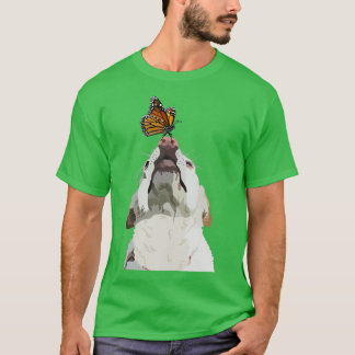 Hund och fjäril t shirt