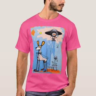 Hund och främmande katt (ursprunglig version). t shirt