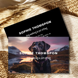 Hund och husdjur hund som går visitkort