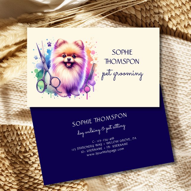 Hund och husdjursgromning visitkort (Skapare uppladdad)