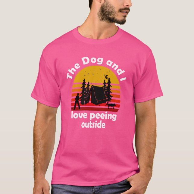 Hund och jag kampar med en hund vänner t shirt (Framsida)