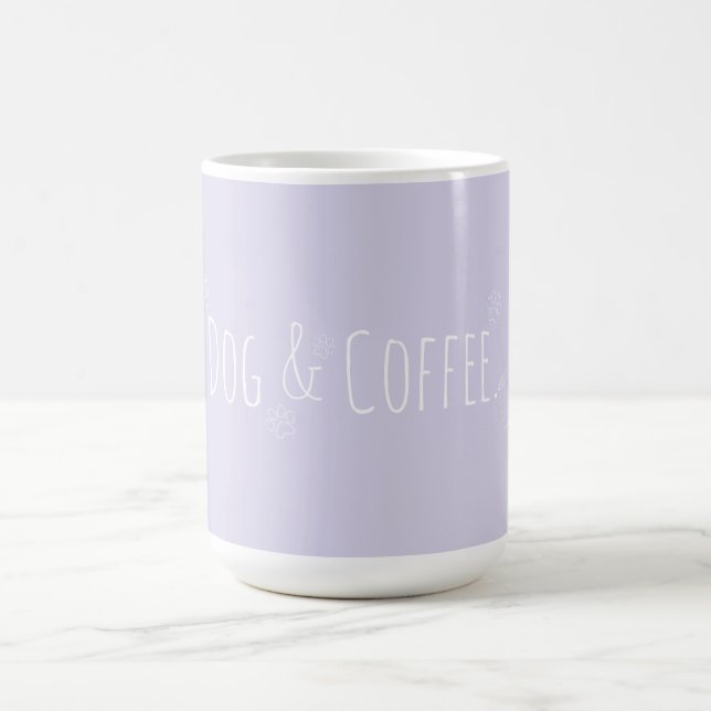 Hund och kaffe Lilac Lila Kaffemugg (Center)
