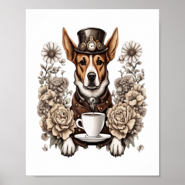 hund och kaffe poster (Framsidan)