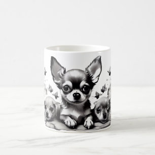 Hund och kaffekaffe Mugg formgivning.