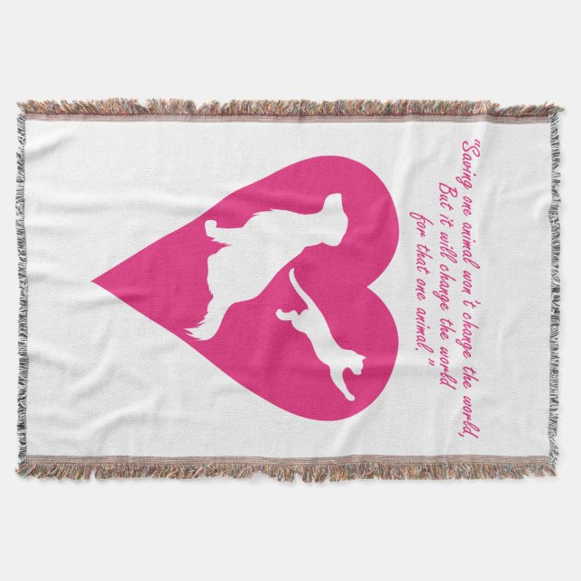 Hund och katt Heart Mysfilt (Framsidan)