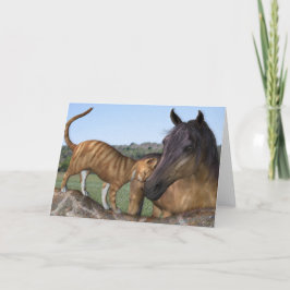 Hund och katt, "Kärlek Thy Neigh-Purr"-gratulation Kort