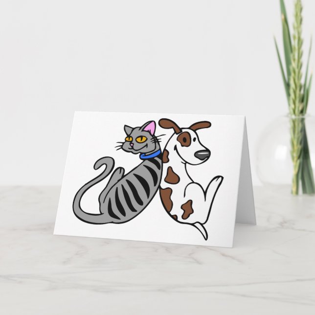 Hund och katt kort (Framsida)