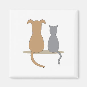 Hund och katt magnet