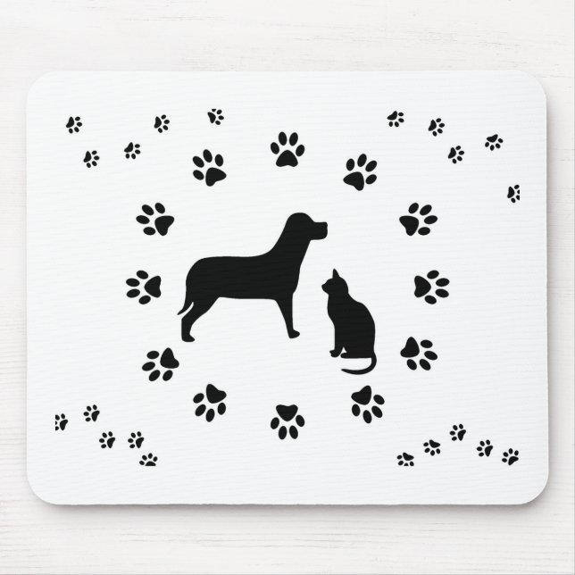 Hund och katt Mousepad Musmatta (Framsidan)
