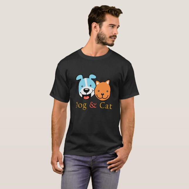 hund och katt t shirt (Hel framsida)