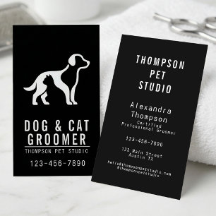 Hund- och kattgödare Modern Djärv Professionell Visitkort