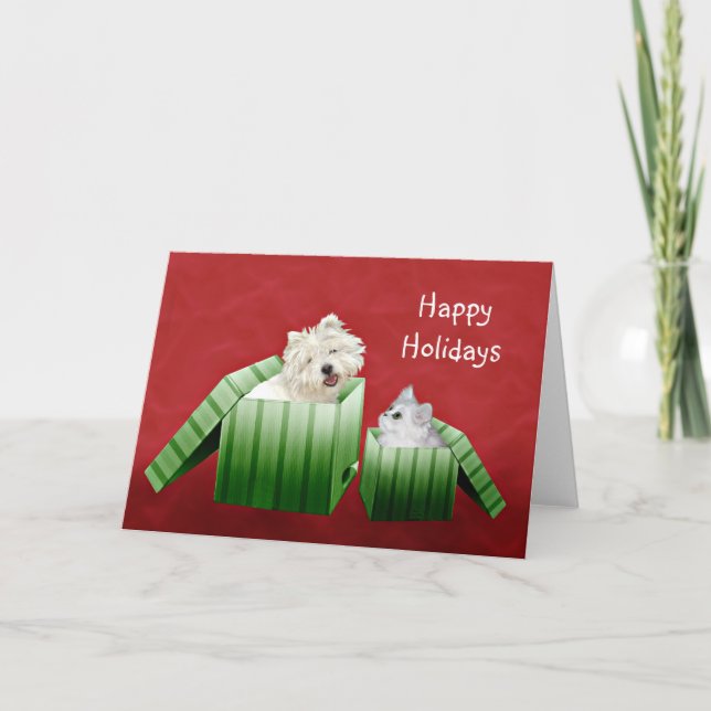 Hund- och kattjul helgkort (Framsida)