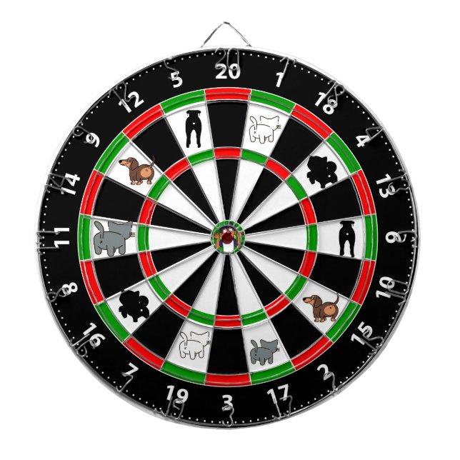 Hund och kattknapp för roligt darttavla (Framsidan)