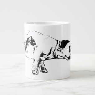 Hund- och kattlås tillsammans Monokrome Art Mugg Jumbo Mugg