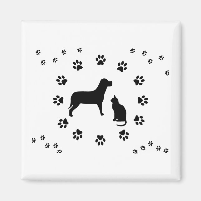 Hund och Kattmagnet Magnet (Framsidan)