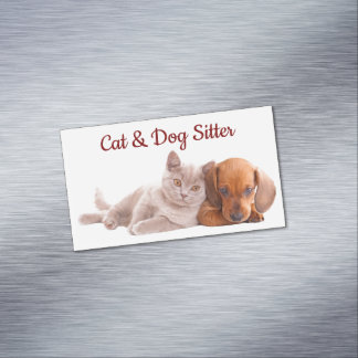 Hund och kattvakt Affärskort Magnet