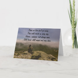 Hund och kvinna på en Rocky Bluff Kort