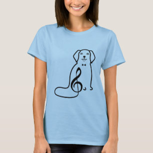 HUND OCH MUSIKANTECKNING T-SHIRT