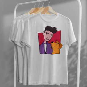 Hund och pojke t shirt