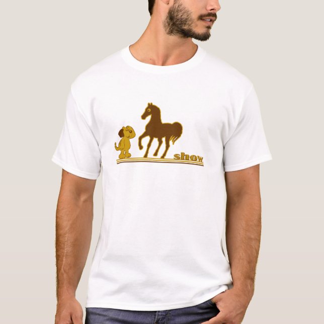 hund- och ponnyvisning tee shirt (Framsida)