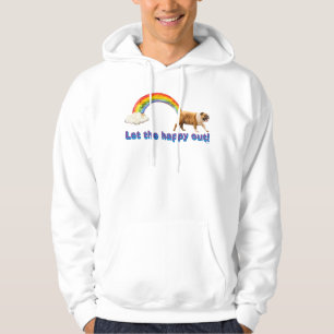 Hund och Rainbow Graffiti Hoodie