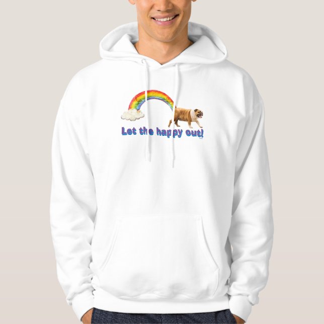 Hund och Rainbow Graffiti Hoodie (Framsida)