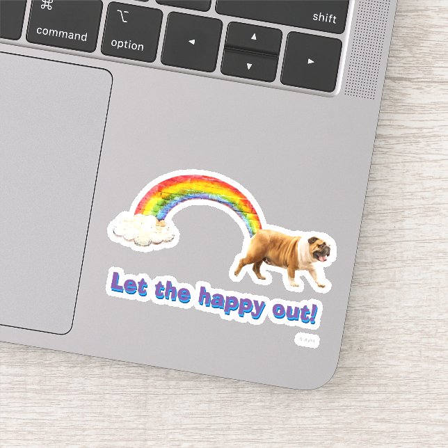 Hund och Rainbow Graffiti Klistermärken (Detalj)