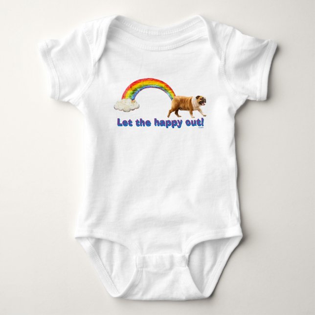 Hund och Rainbow Graffiti T Shirt (Framsida)