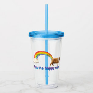 Hund och Rainbow Graffiti Take Away Mugg