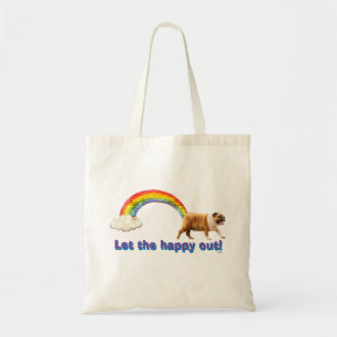 Hund och Rainbow Graffiti Tygkasse