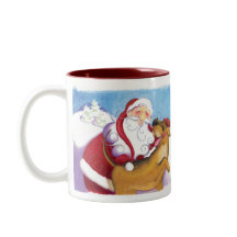 Hund och Santa mugg