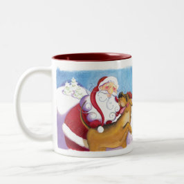 Hund och Santa mugg