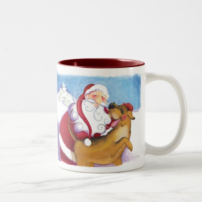 Hund och Santa mugg (Höger)