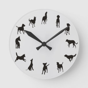 Hund O'Clock Hund Clock Wall Clock Clock Clock Rund Klocka