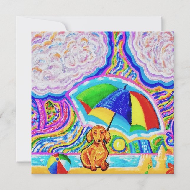 Hund om ett bockhälsningskort inbjudningar (Framsida)