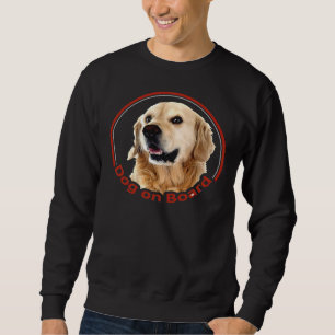 Hund ombord på Golden Retriever Cute Golden Retrie Lång Ärmad Tröja