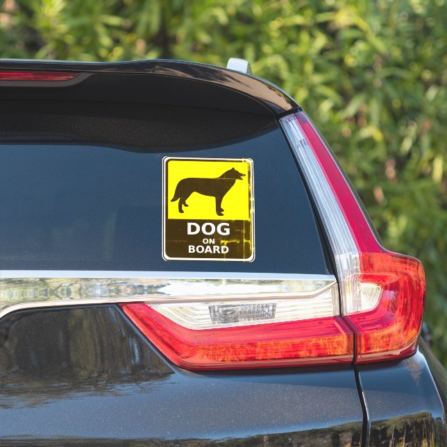 Hund ombord på klistermärke klistermärken (Bilsidan)