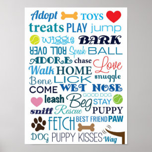 Hund Ord Poster