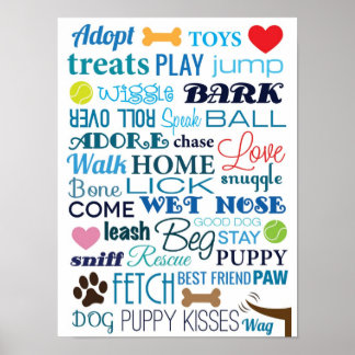 Hund Ord Poster