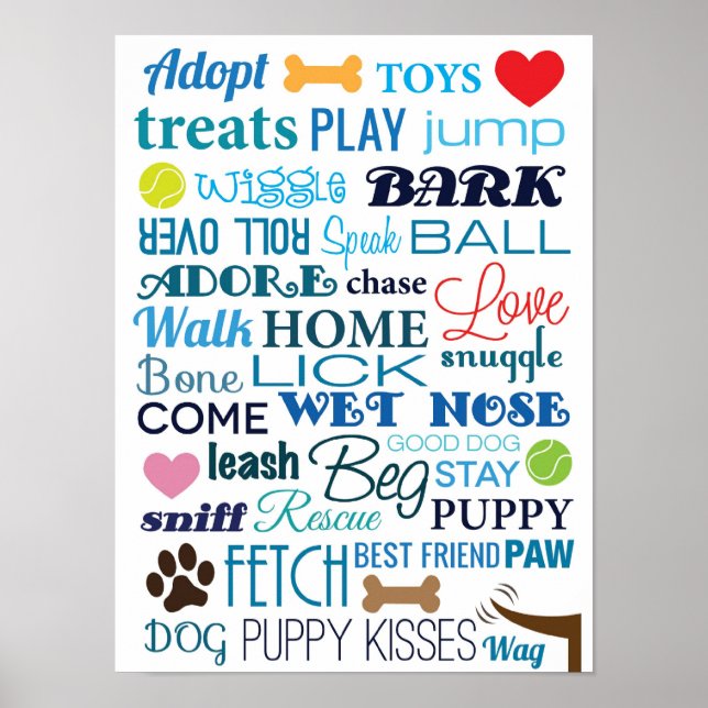 Hund Ord Poster (Framsidan)