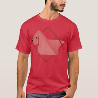 Hund origami-design t shirt