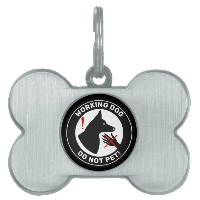 Hund Öron med svart Hund, prissatt ID-bricka Husdjur (Framsidan)