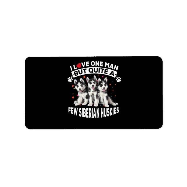 hund | Ouite A Hund Few Siberian husky Adressetikett (Framsidan)