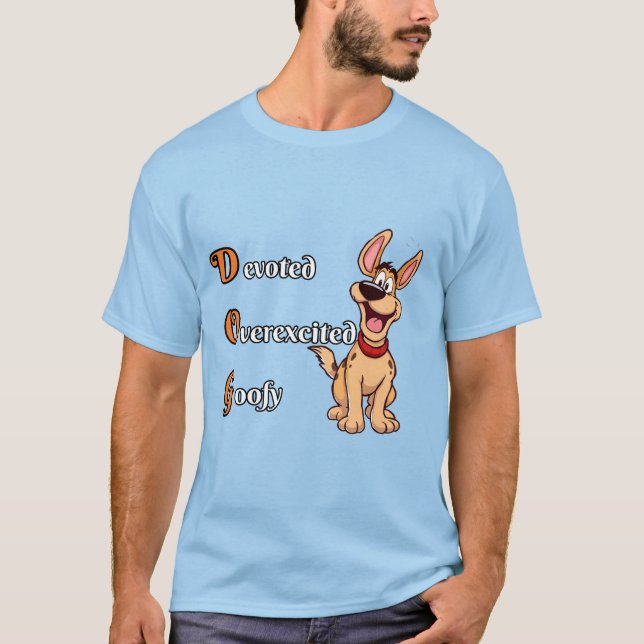 HUND: Överdriven Goofy. T Shirt (Framsida)