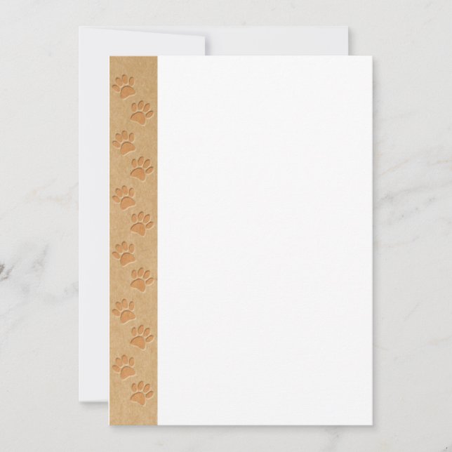 Hund på återvunnen Faux-överdragen Papper Inbjudningar (Framsida)